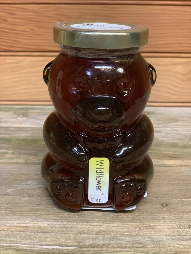 12oz Glass Bear Jar of Honey