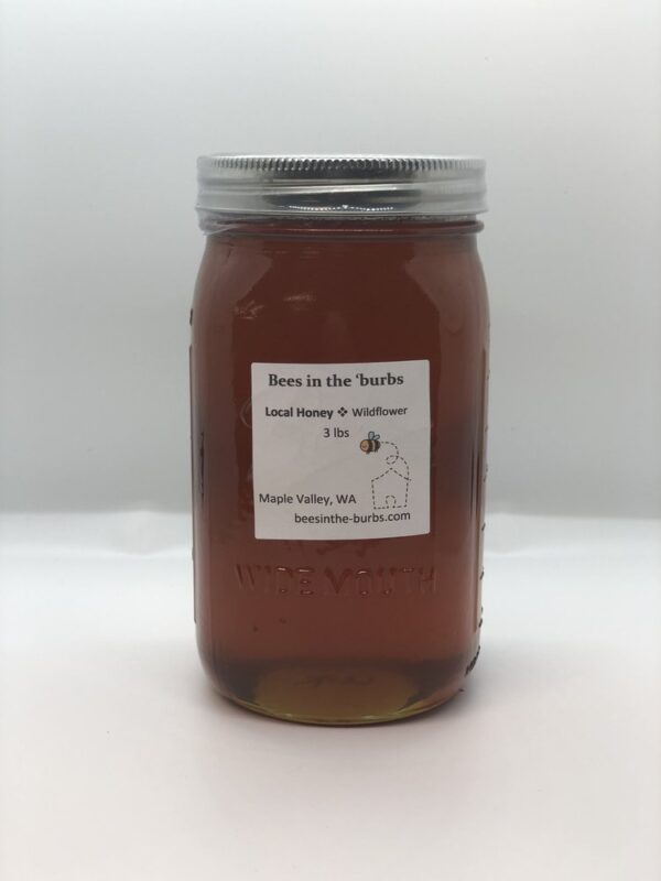 3lb Glass Jar of Honey